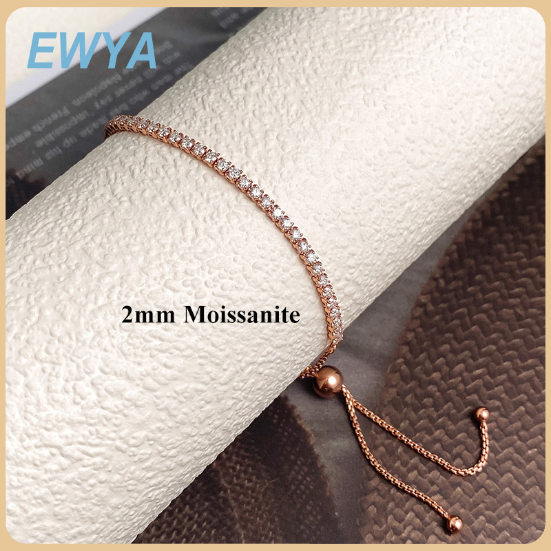 Moissanite Tennis Bracelet 925 Sterling - EWYA – Bracelet de Tennis en