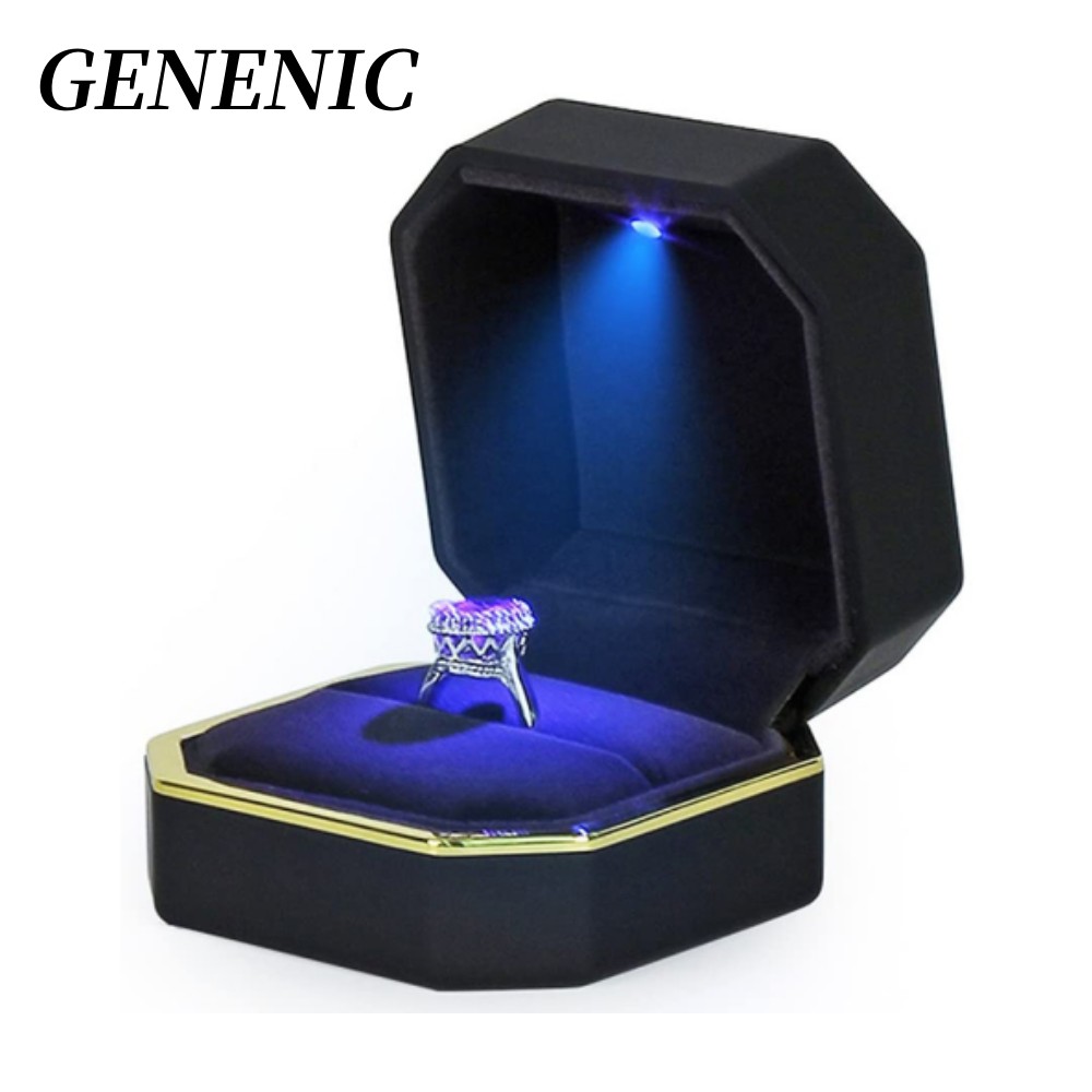 Velvet Ring Box Led Light Proposal - Boîte à bijoux en velours avec