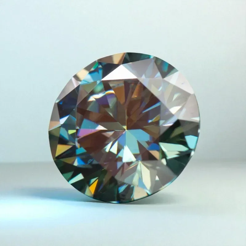 Gra Certificate Loose Moissanite Stone - Pierre de moissanite, taille ronde, couleur