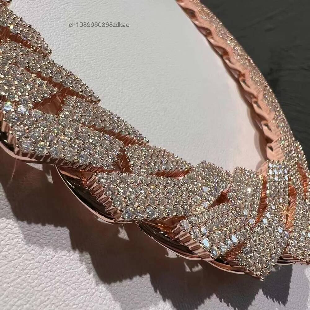Moissanite Cuban Link Chain Iced Out - Chaîne cubaine Miami de luxe Hip