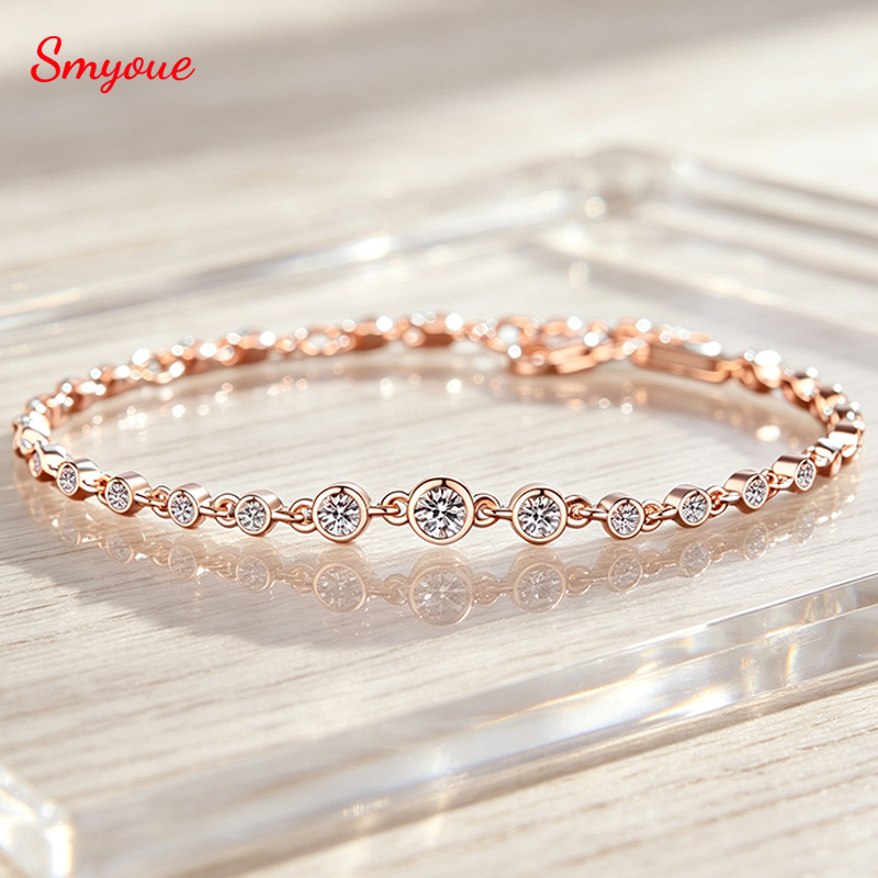 Moissanite Tennis Bracelet 925 Sterling - Bracelets Tennis Smyoue en Moissanite Dégradée