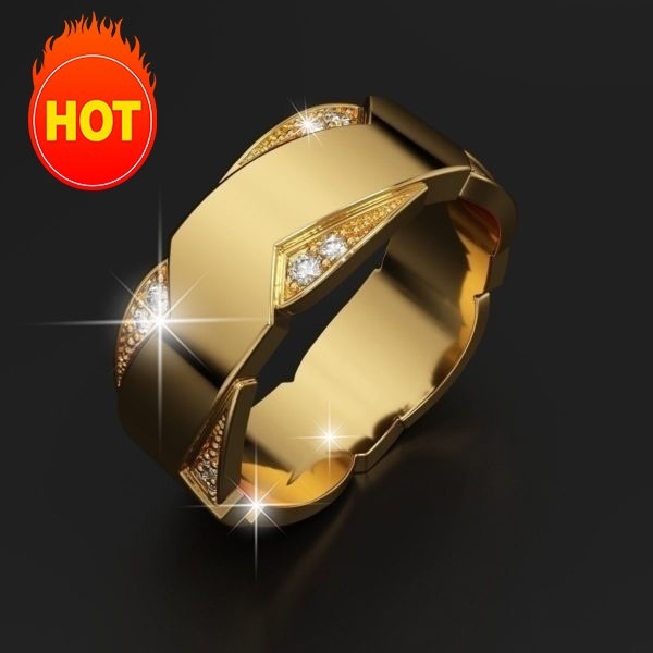 Lab Grown Diamond Ring 14K Gold - Bagues en or 14K pour homme,