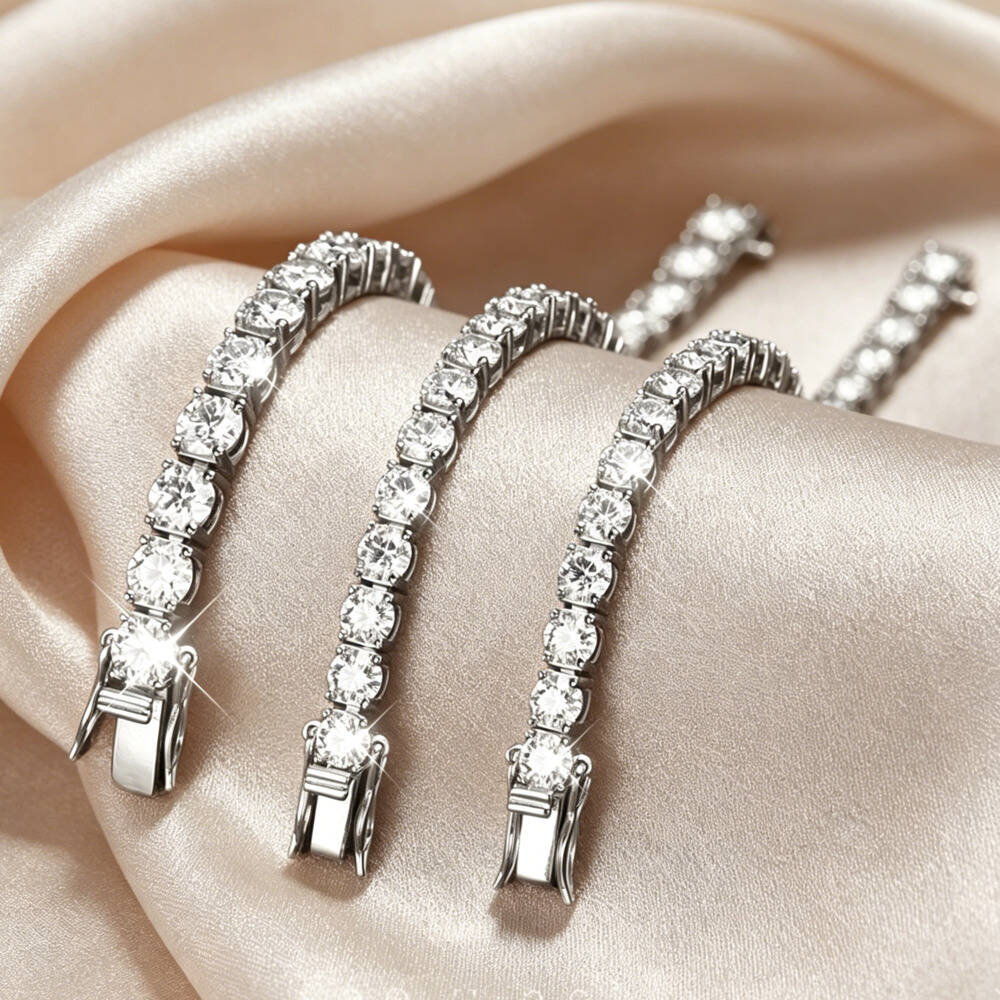 Moissanite Tennis Bracelet 925 Sterling - Bracelet tennis en argent sterling 925