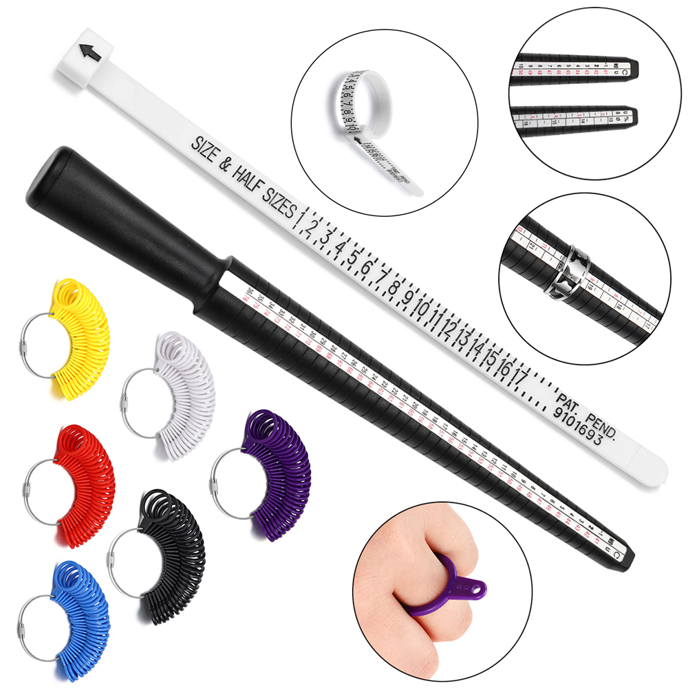 Ring Sizer Measuring Tool Mandrel Set - Outils de bijouterie professionnels, jauge de
