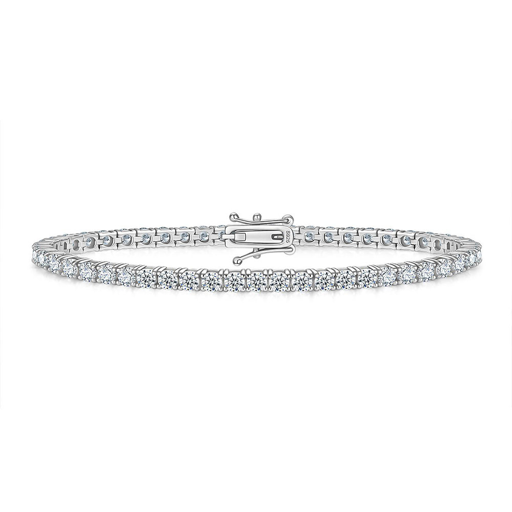 Moissanite Tennis Bracelet 925 Sterling - Bracelet tennis en argent sterling S925