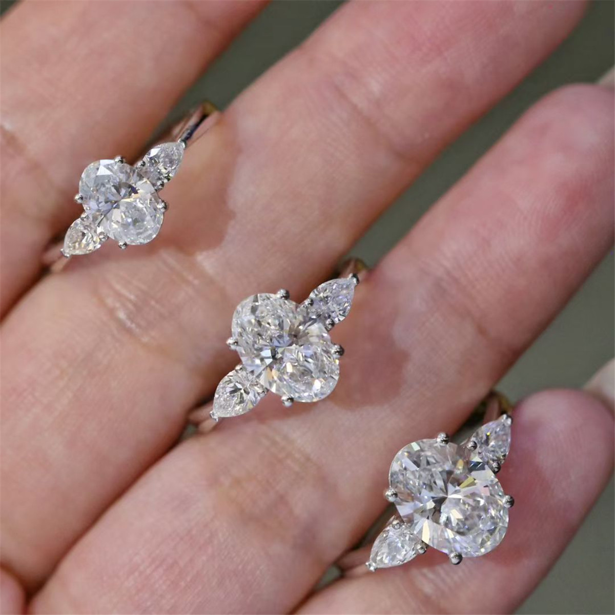 Lab Grown Diamond Ring 14K Gold - Bague en diamant platine PT950 avec