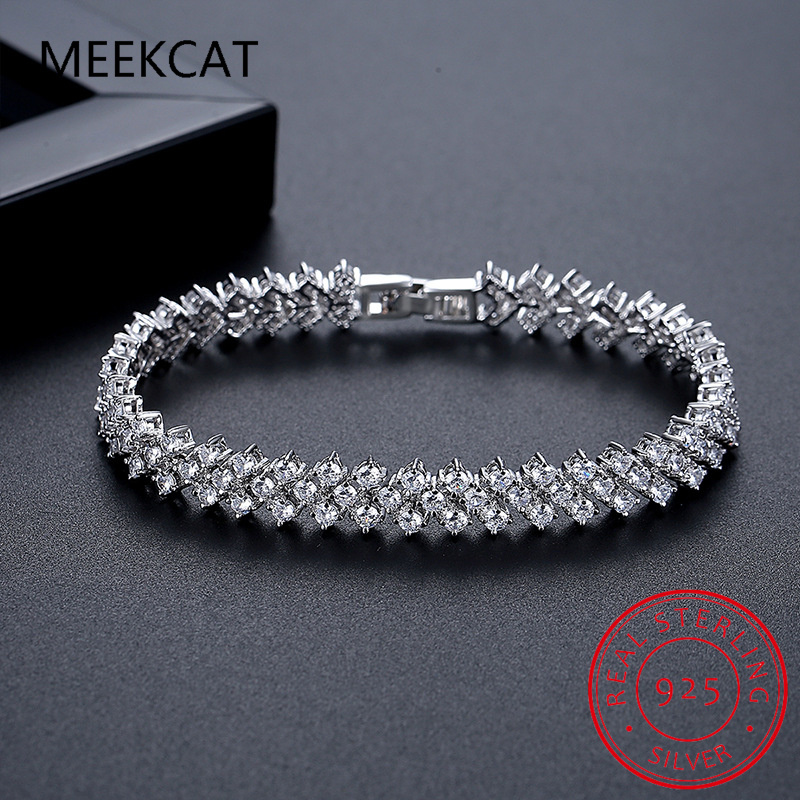 Moissanite Tennis Bracelet 925 Sterling - Bracelets de Tennis Moissanite complets pour