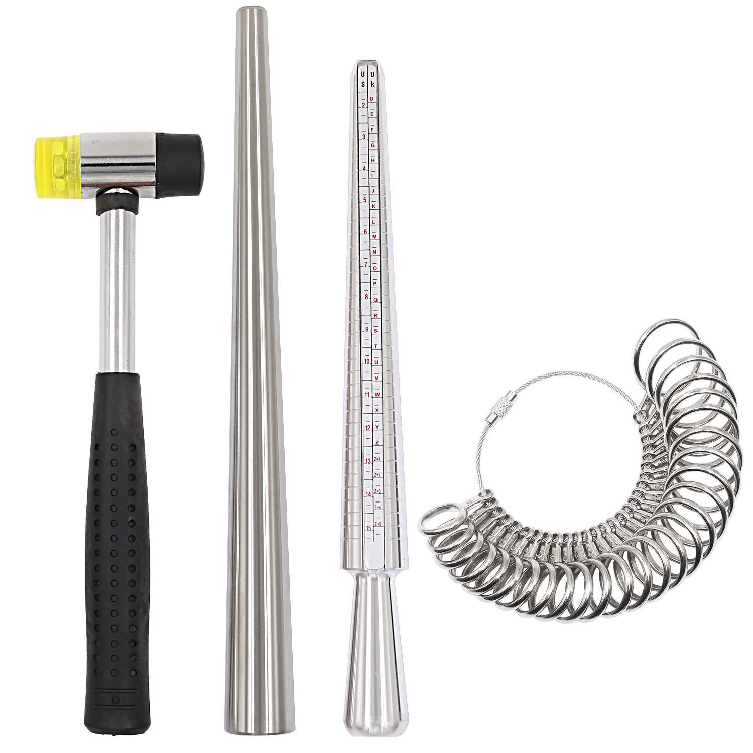 Ring Sizer Measuring Tool Mandrel Set - Jauge de taille de bague en