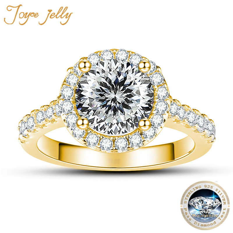 Lab Grown Diamond Ring 14K Gold - PomerceJelly-Bagues en diamant Moissanite pour femme,