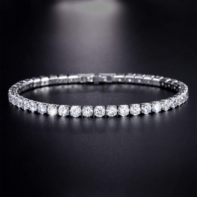 Moissanite Tennis Bracelet 925 Sterling - Bracelets tennis en moissanite couleur D