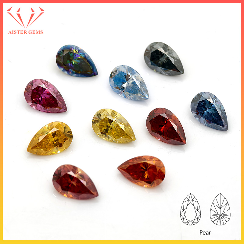 Gra Certificate Loose Moissanite Stone - Nouvelles pierres de moissanite colorées en