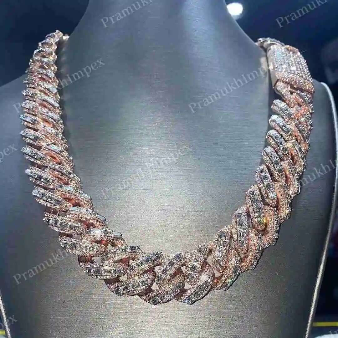 Rappers de luxe 20MM entièreme - Moissanite Cuban Link Chain Iced Out avis et prix