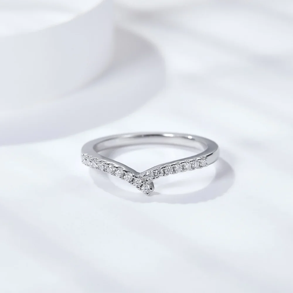 Bague Chevron en Moissanite Pr - Moissanite Eternity Band Ring Stackable avis et prix