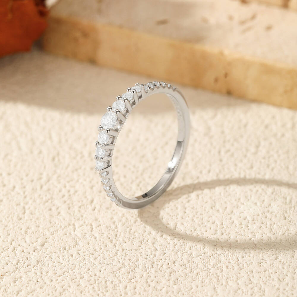 Bague de fiançailles et de mar - Moissanite Eternity Band Ring Stackable avis et prix
