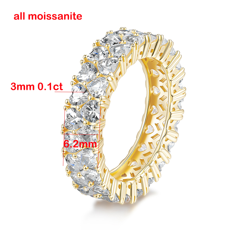Bagues en moissanite en forme  - Moissanite Eternity Band Ring Stackable avis et prix