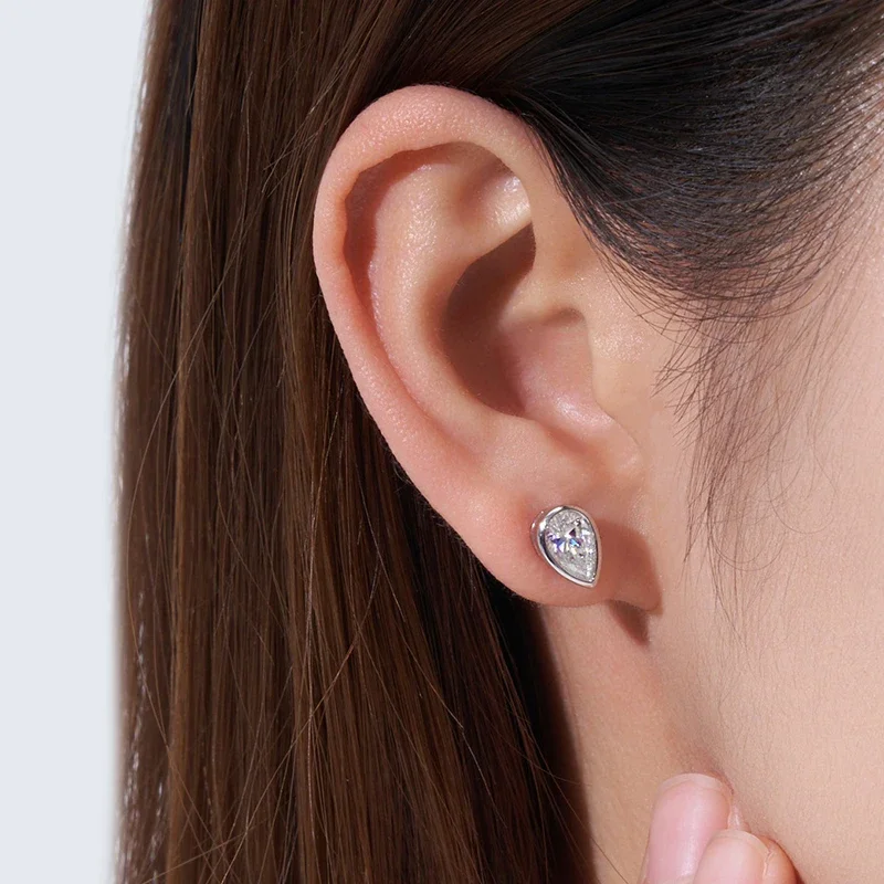 Boucles d'oreilles clous FCGJH - Moissanite Stud Earrings Round Cut 1Ct avis et prix