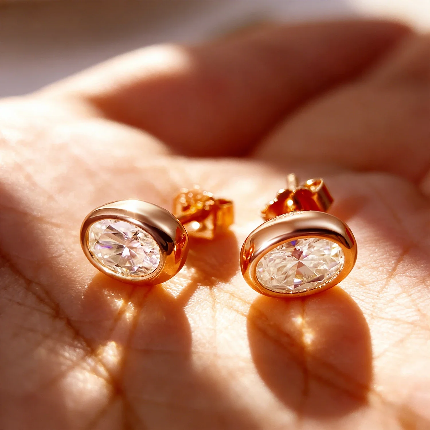 Boucles d'oreilles clous FCGJH - Moissanite Stud Earrings Round Cut 1Ct avis et prix