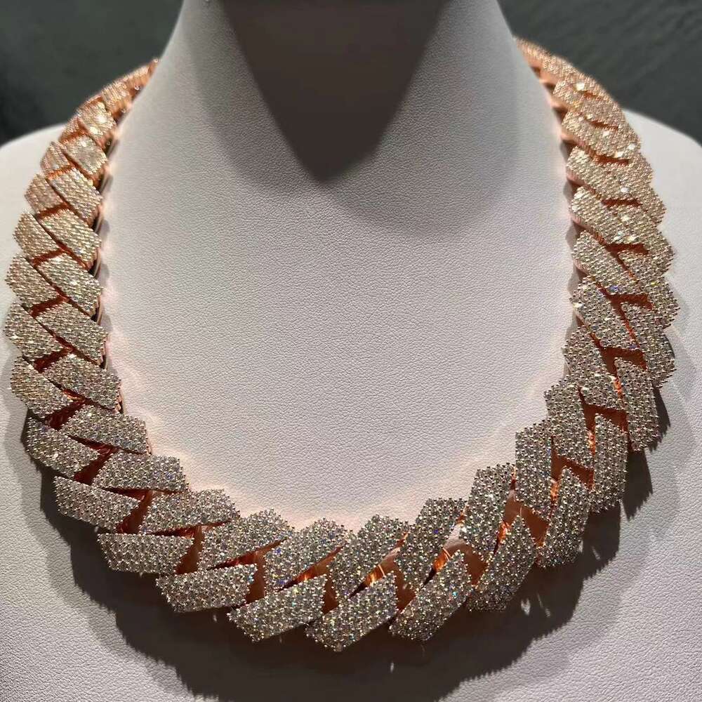 Chaîne cubaine Miami de luxe H - Moissanite Cuban Link Chain Iced Out avis et prix