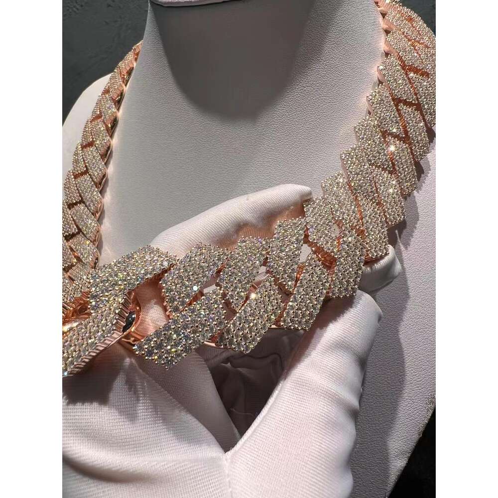 Chaîne cubaine Miami de luxe H - Moissanite Cuban Link Chain Iced Out avis et prix