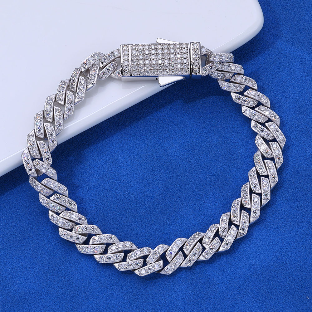 Bracelet ICEBLING en argent 92 - Moissanite Cuban Link Chain Iced Out avis et prix