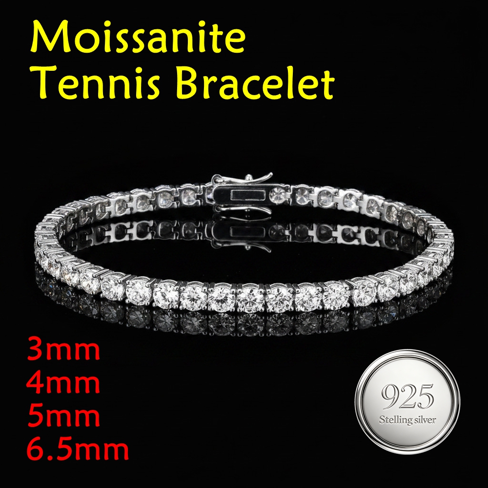 Bracelet tennis en moissanite  - Moissanite Tennis Bracelet 925 Sterling avis et prix