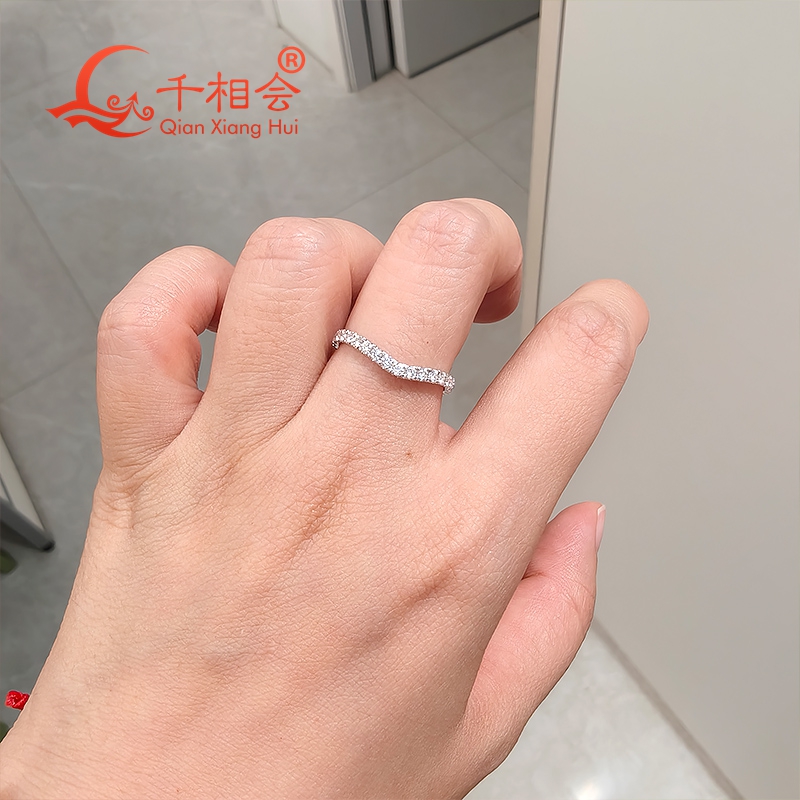 Bague de mariage empilable en  - Moissanite Eternity Band Ring Stackable avis et prix