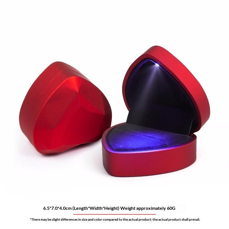 Boîte à bijoux de luxe en velo - Velvet Ring Box Led Light Proposal avis et prix