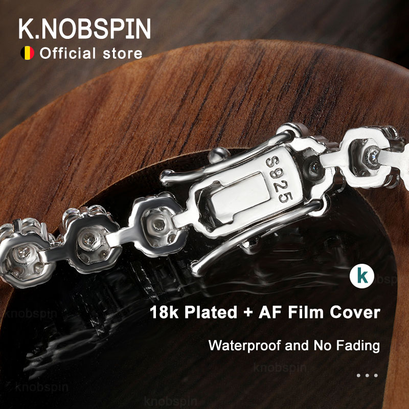 KNOBSPIN D VVl's-Bracelet de t - Moissanite Tennis Bracelet 925 Sterling avis et prix