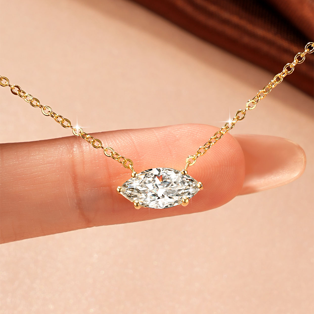 Collier Lnkry scintillant en m - Moissanite Pendant Necklace Solitaire avis et prix