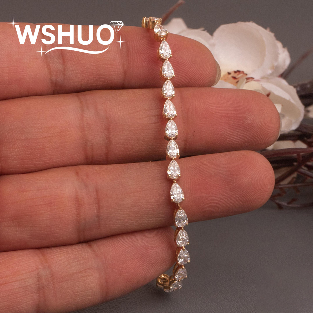 Bracelet tennis en moissanite  - Moissanite Tennis Bracelet 925 Sterling avis et prix
