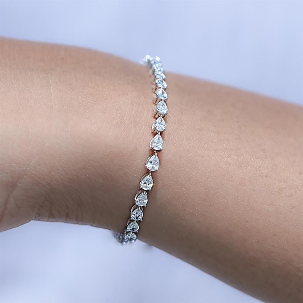 Bracelet tennis en moissanite  - Moissanite Tennis Bracelet 925 Sterling avis et prix