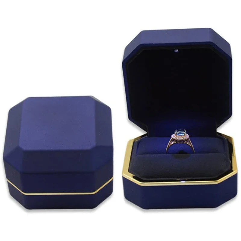 Boîte à bijoux LED, 1 pièce, b - Velvet Ring Box Led Light Proposal avis et prix