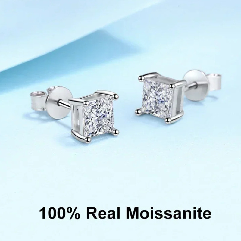 Boucles d'oreilles en moissani - Moissanite Stud Earrings Round Cut 1Ct avis et prix