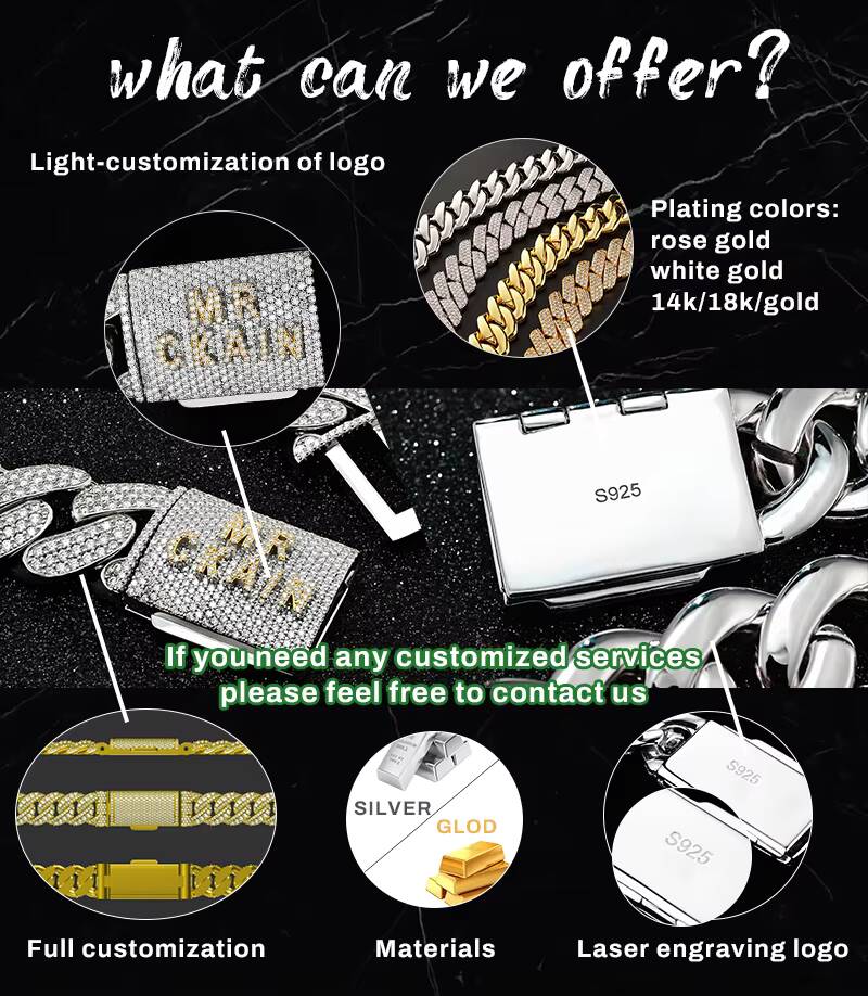 Chaîne cubaine Miami de luxe 2 - Moissanite Cuban Link Chain Iced Out avis et prix