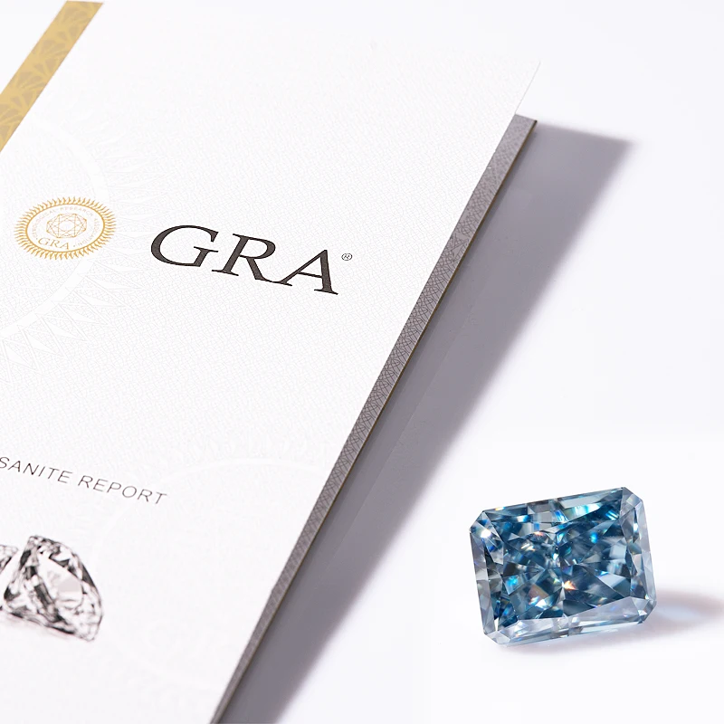 MOJY ViVid Blue Moissanite At  - Gra Certificate Loose Moissanite Stone avis et prix