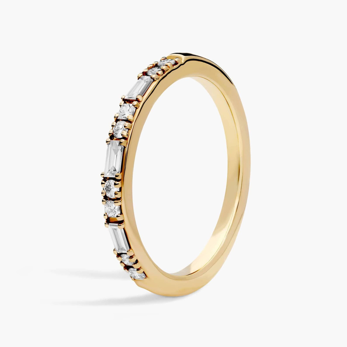 Bague demi-éternité en or jaun - Lab Grown Diamond Ring 14K Gold avis et prix