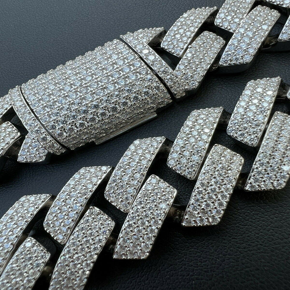 Chaîne cubaine en moissanite g - Moissanite Cuban Link Chain Iced Out avis et prix