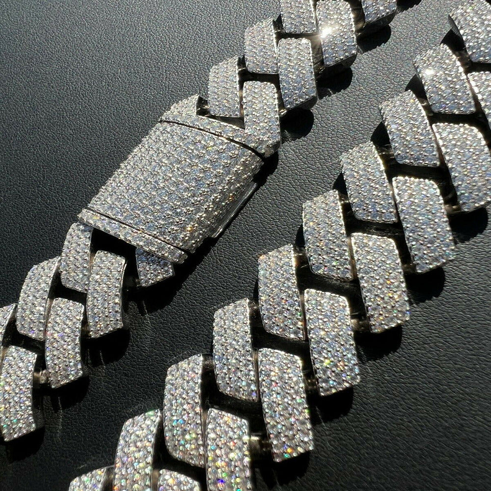 Chaîne cubaine en moissanite g - Moissanite Cuban Link Chain Iced Out avis et prix