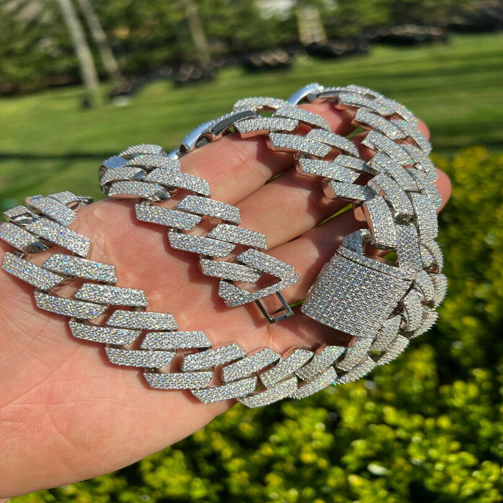 Chaîne cubaine en moissanite g - Moissanite Cuban Link Chain Iced Out avis et prix