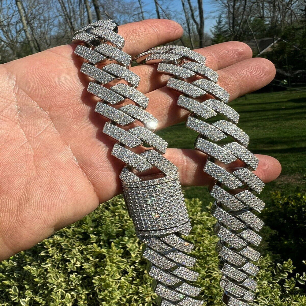 Chaîne cubaine en moissanite g - Moissanite Cuban Link Chain Iced Out avis et prix