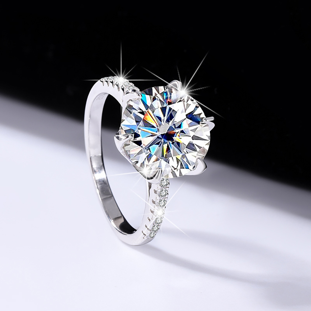 PomerceJelly-Bague en argent r - Moissanite Engagement Ring 2 Carat D Vvs1 avis et prix