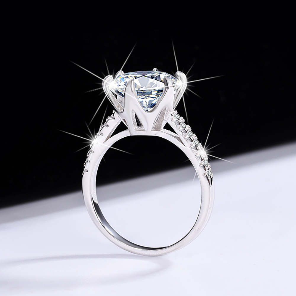 PomerceJelly-Bague en argent r - Moissanite Engagement Ring 2 Carat D Vvs1 avis et prix