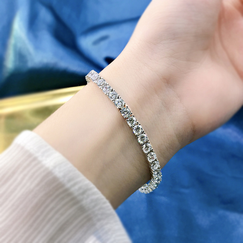 Bracelet tennis en moissanite  - Moissanite Tennis Bracelet 925 Sterling avis et prix