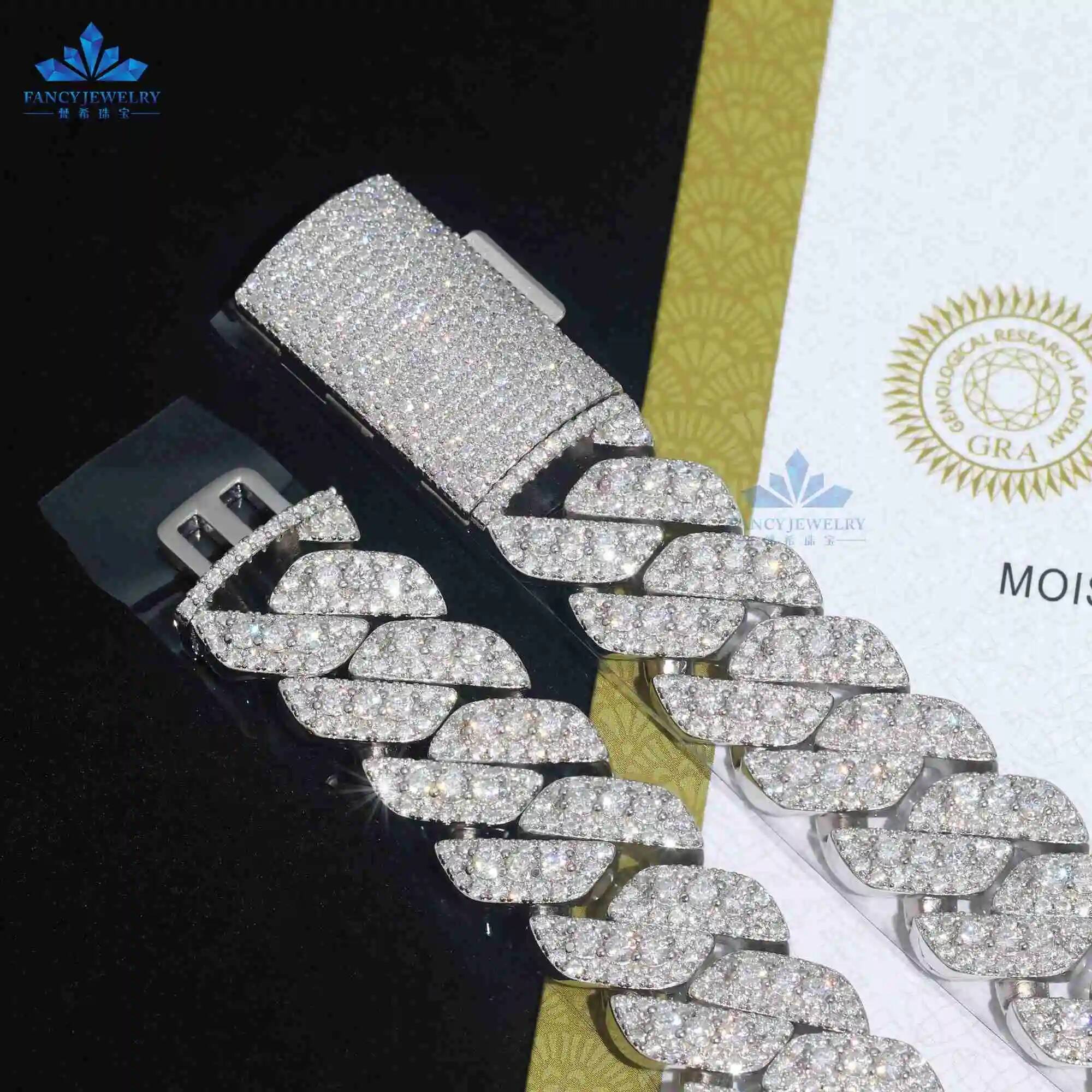 Collier et bracelet cubains en - Moissanite Cuban Link Chain Iced Out avis et prix