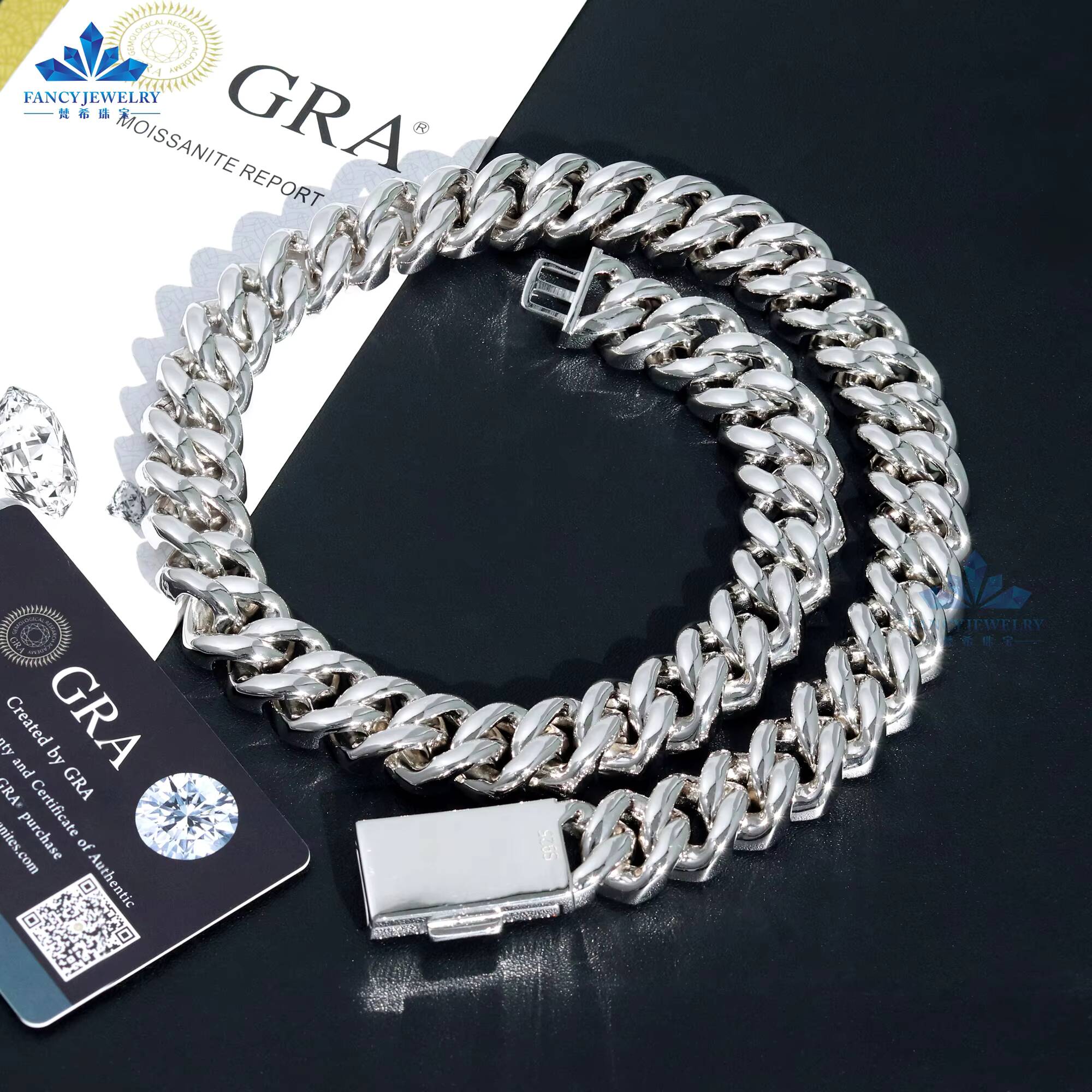 Collier et bracelet cubains en - Moissanite Cuban Link Chain Iced Out avis et prix
