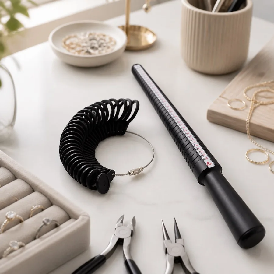 Outils de bijouterie : Mandrin - Ring Sizer Measuring Tool Mandrel Set avis et prix
