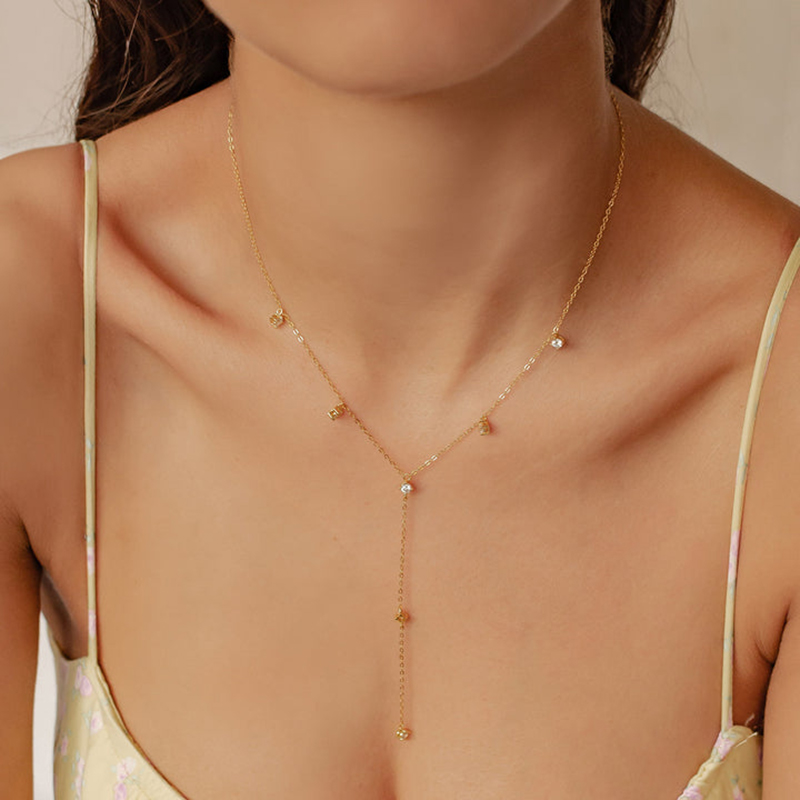 Anziw-Collier Moissanite Y JON - Moissanite Pendant Necklace Solitaire avis et prix