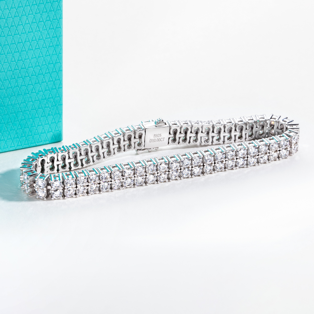 Bracelet tennis double rang en - Moissanite Tennis Bracelet 925 Sterling avis et prix